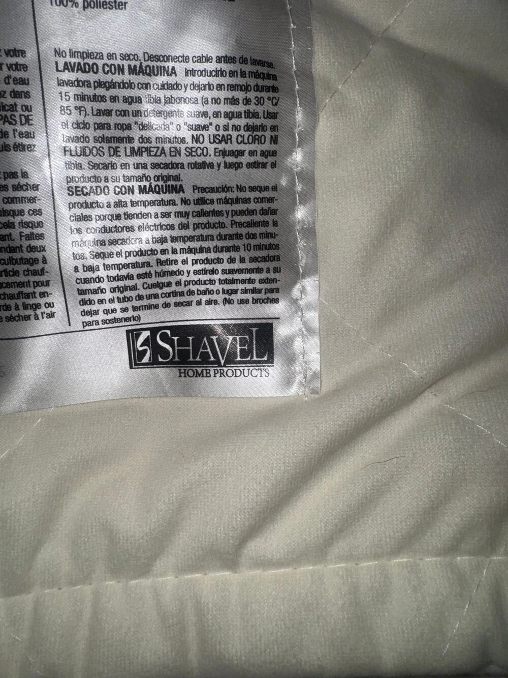 Shavel Electric Heated Blanket Beige with Controller